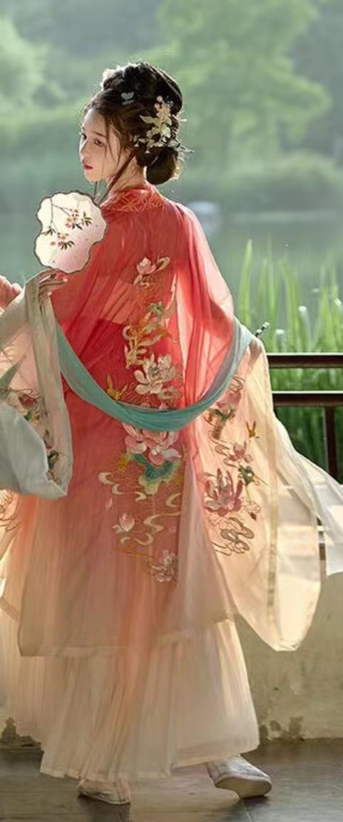 Ancient China Fairy Costume Traditional Hanfu Clothing Chinese Tang Dynasty Royal Princess Red Dress