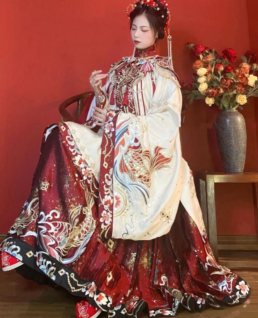 Chinese Traditional Wedding Hanfu Ancient China Ming Dynasty Palace Princess Costumes