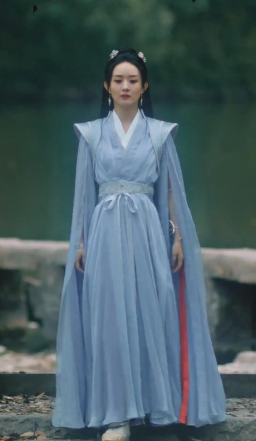 Chinese TV Series The Legend Of Shen Li Swordswoman Blue Clothing Ancient China Female General Garment Costume