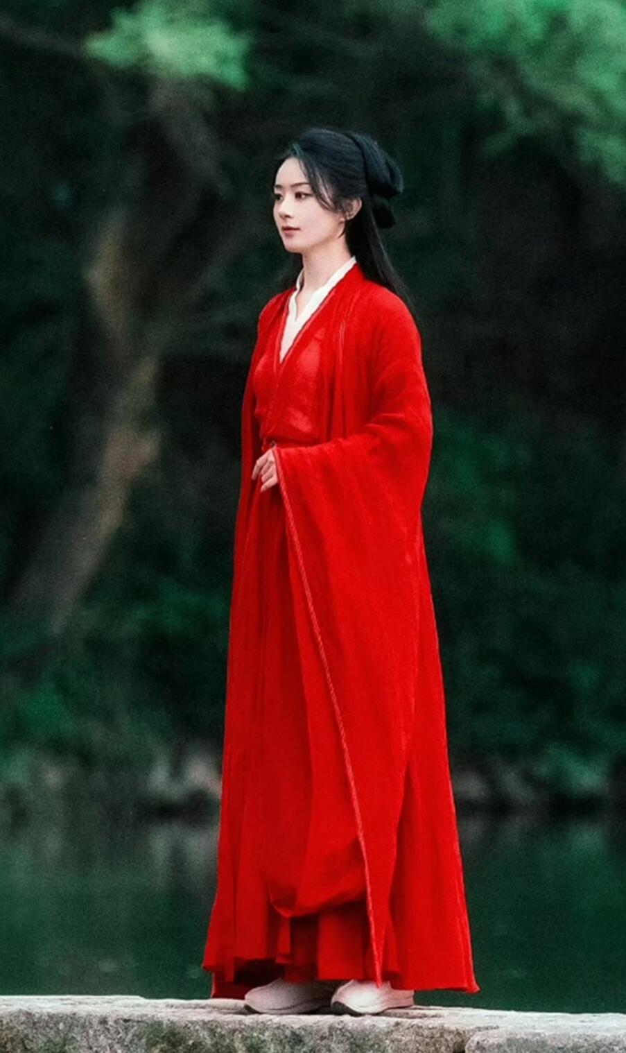 Ancient China Female Swordsman Red Dress Chinese TV Series The Legend Of Shen Li Clothing