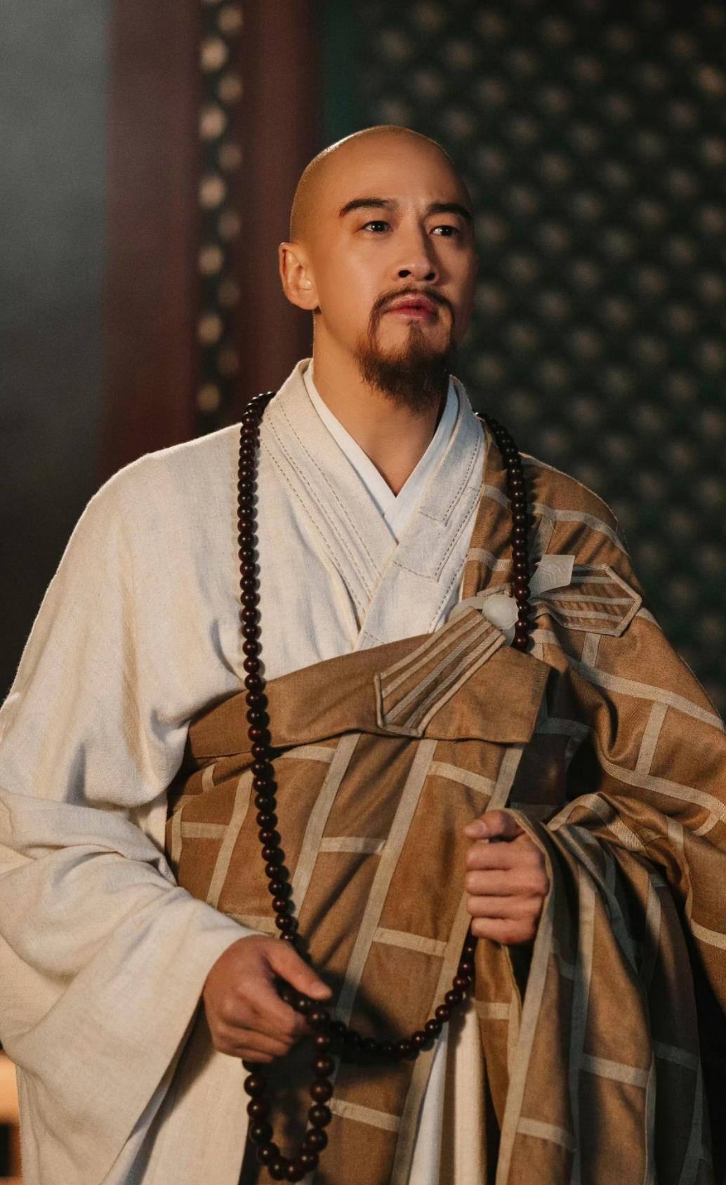 Ancient China Kung Fu Master Costume Chinese TV Series The Legend of Heroes Monk Yi Deng Clothing