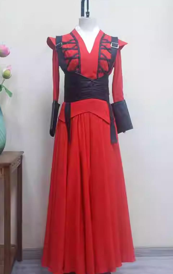 China Sword Dance Clothing Chinese Ancient Swordswoman Costume Women Wu Xia Performance Red Dress