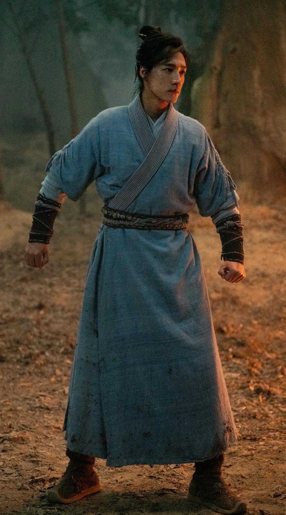 Chinese Wuxia TV Series The Legend of Heroes Warrior Guo Jing Clothing Ancient China Young Warrior Costume