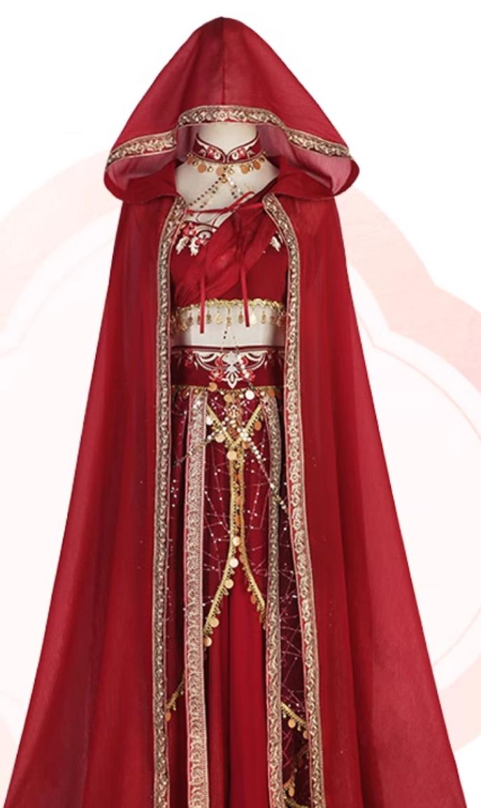 China Dunhuang Feitian Dance Costumes Chinese Flying Apsaras Hanfu Red Dress Complete Set