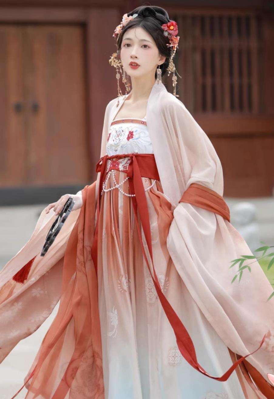 Chinese Hanfu Dress Ancient China Tang Dynasty Royal Princess Costumes Complete Set