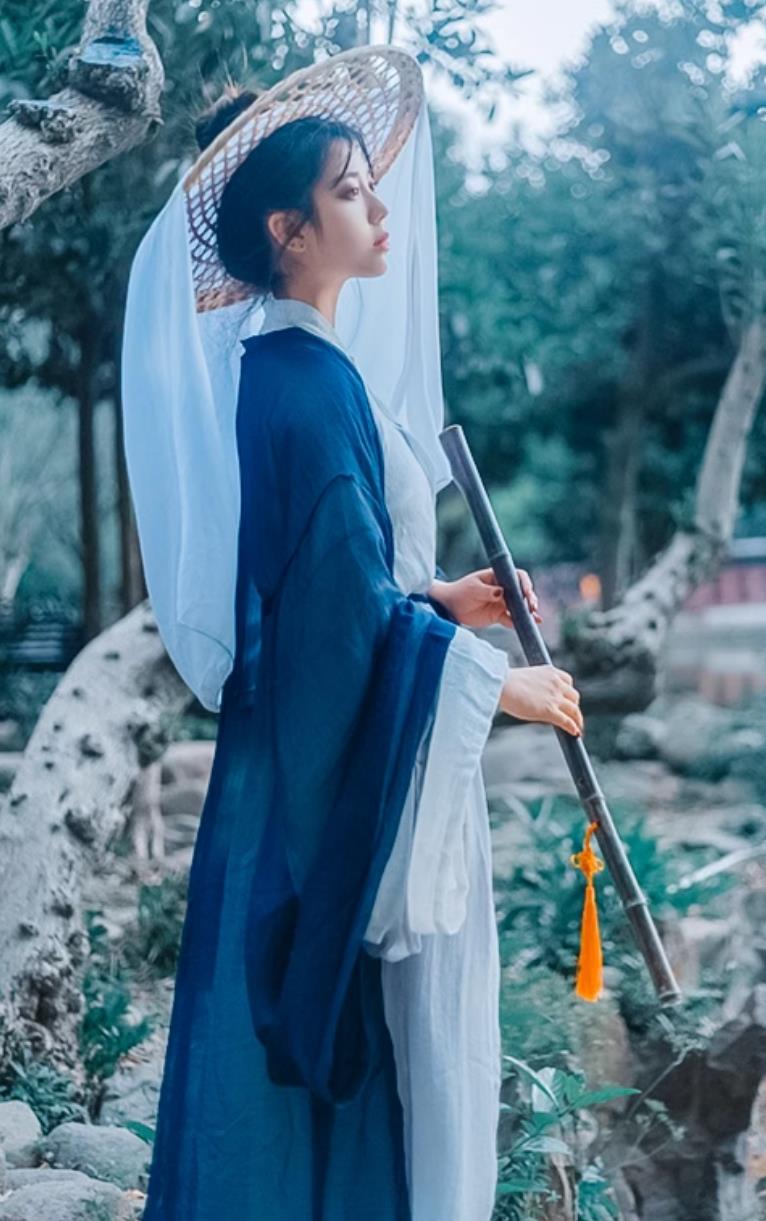 Chinese Wei Jin Dynasty Swordswoman Costume Wu Xia Hanfu Ancient China Heroine Dress