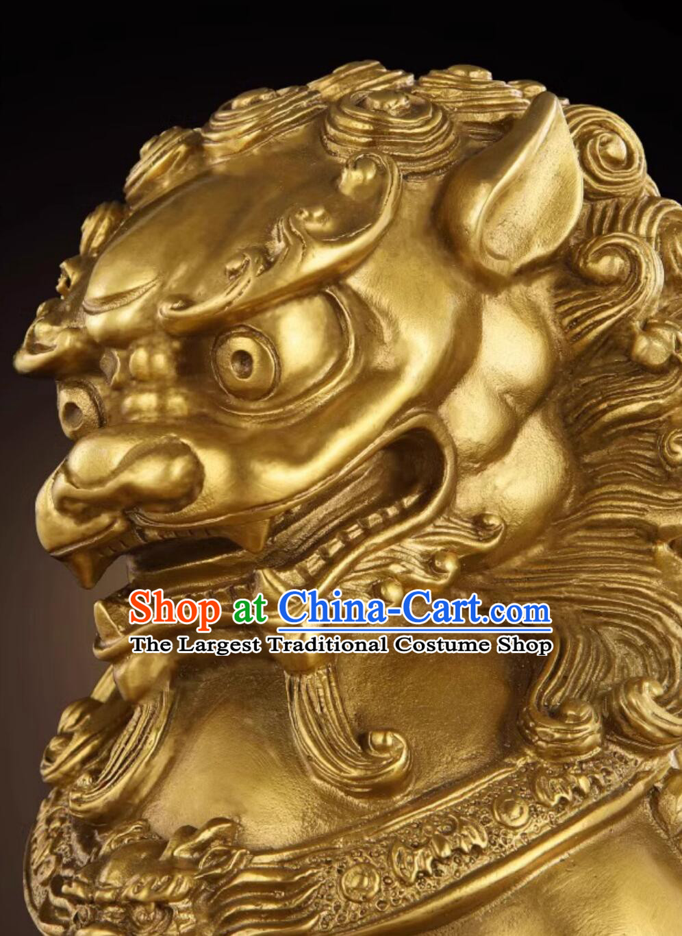 Chinese Artworks Top Brass Lion Decorations Doorway Decoration Beijing Lions Set