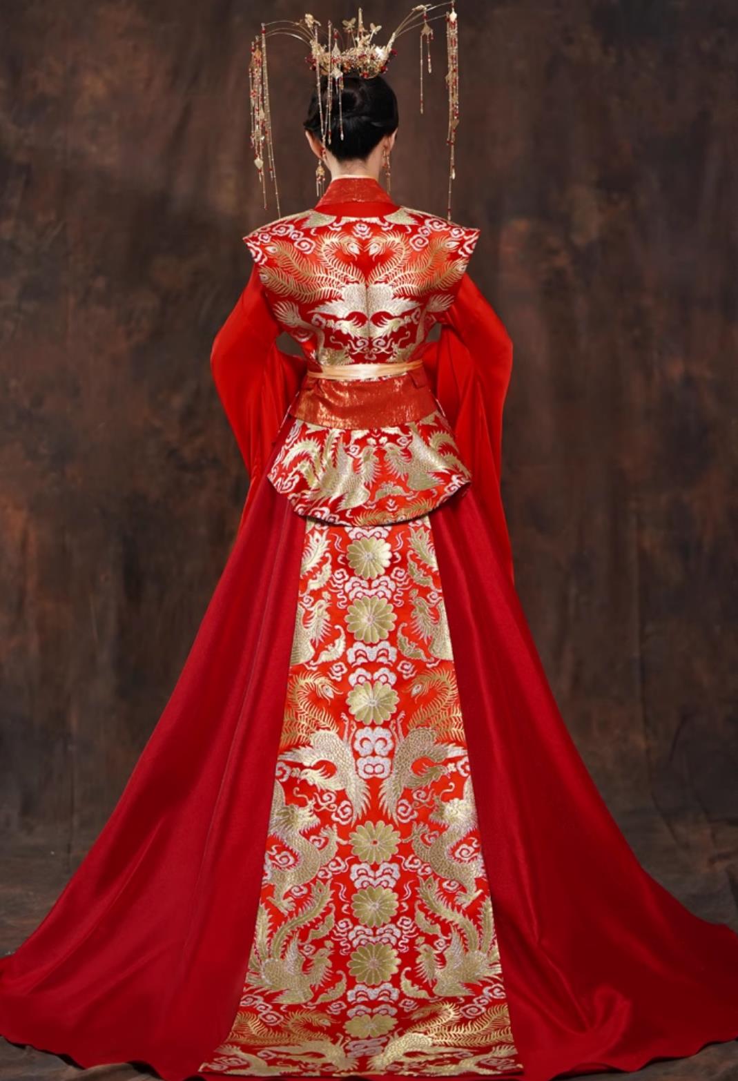 Ancient China Princess Red Dress Traditional Wedding Clothing Chinese Song Dynasty Hanfu