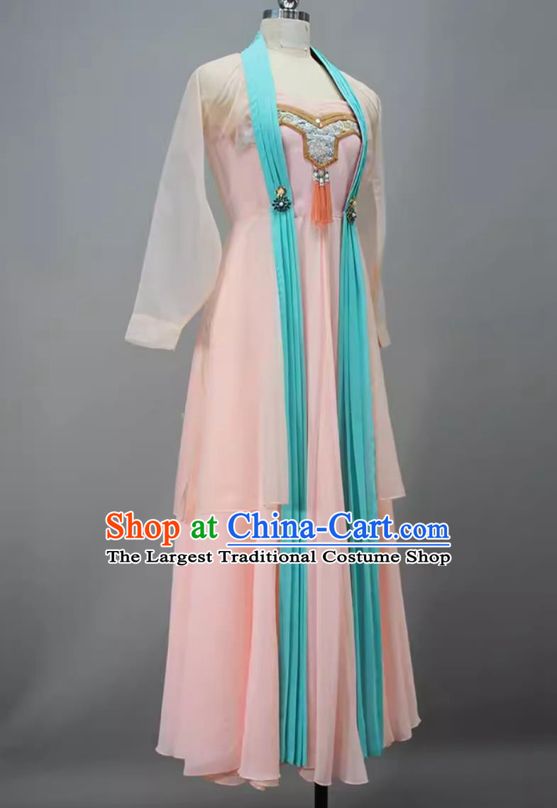 Chinese Classical Dance Clothing China Han Tang Dance Pink Dress Woman Solo Dance Midnight Songs of the Four Seasons Costume