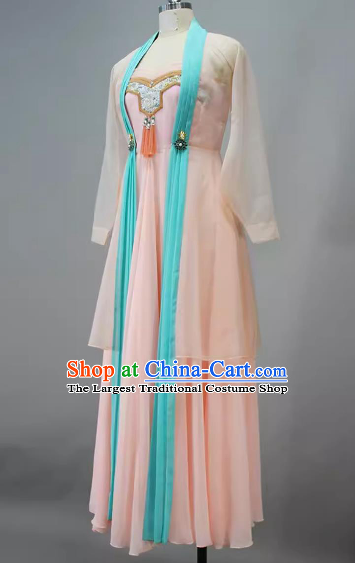 Chinese Classical Dance Clothing China Han Tang Dance Pink Dress Woman Solo Dance Midnight Songs of the Four Seasons Costume