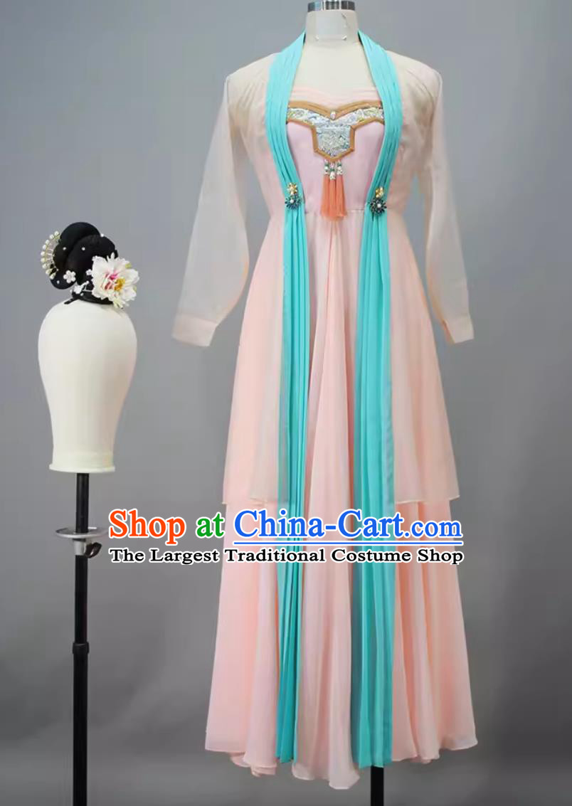 Chinese Classical Dance Clothing China Han Tang Dance Pink Dress Woman Solo Dance Midnight Songs of the Four Seasons Costume