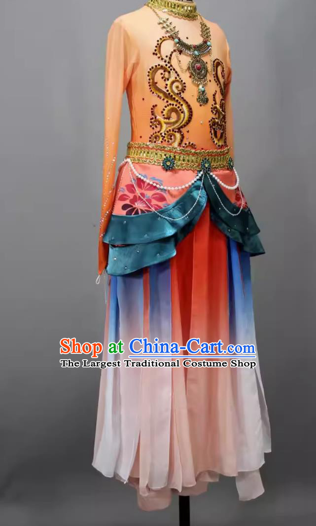 China Dunhuang Feitian Dance Outfit Children Group Flying Apsaras Dance Costume Chinese Classical Dance Clothing