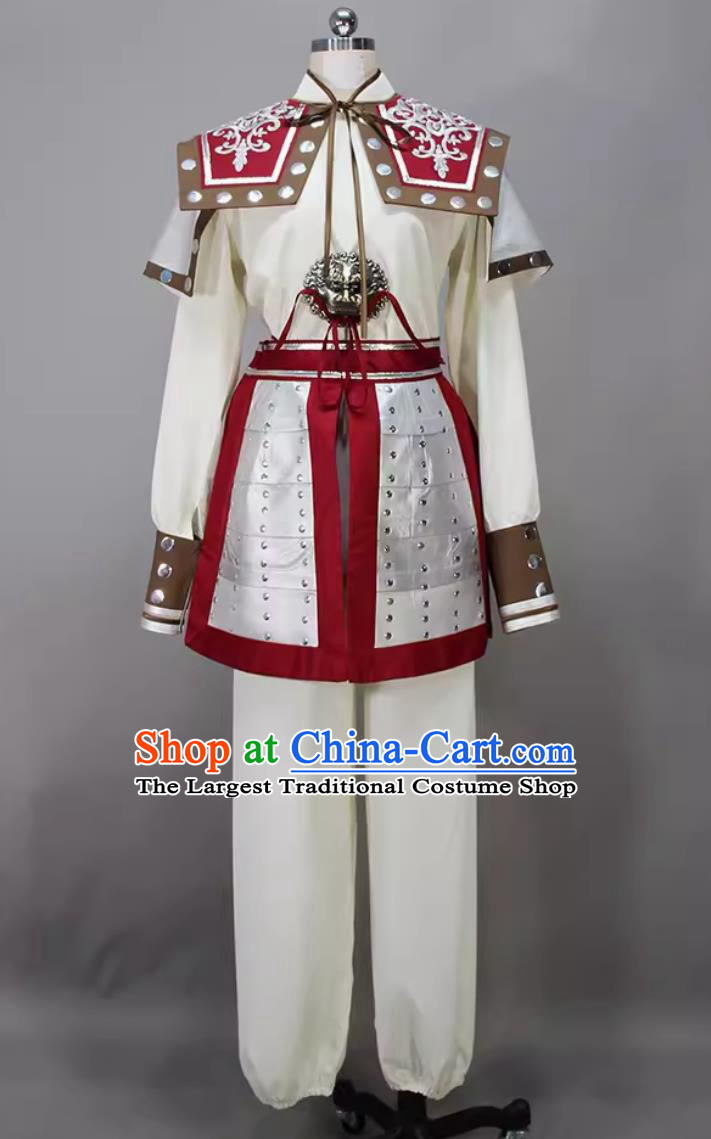 China Ancient General Outfit Male Solo Dance Shi Lang Costume Chinese Classical Dance Clothing