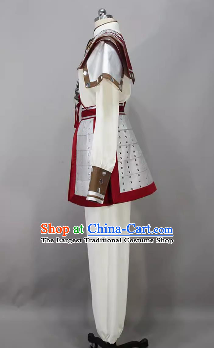 China Ancient General Outfit Male Solo Dance Shi Lang Costume Chinese Classical Dance Clothing