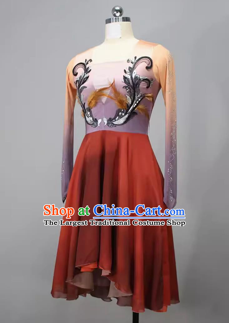 Chinese Classical Dance Clothing China Taoli Cup Dance Contest Dress Woman Solo Dance Hua Mei Costume