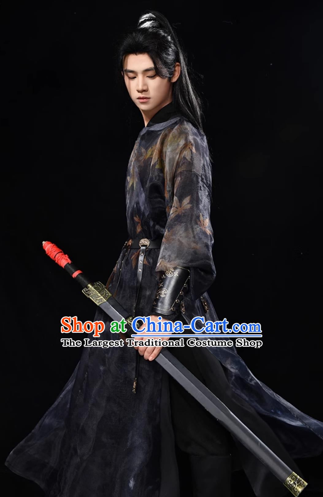 Ancient China Swordsman Costume Chinese Traditional Male Clothing Tang Dynasty Young Hero Hanfu Robe