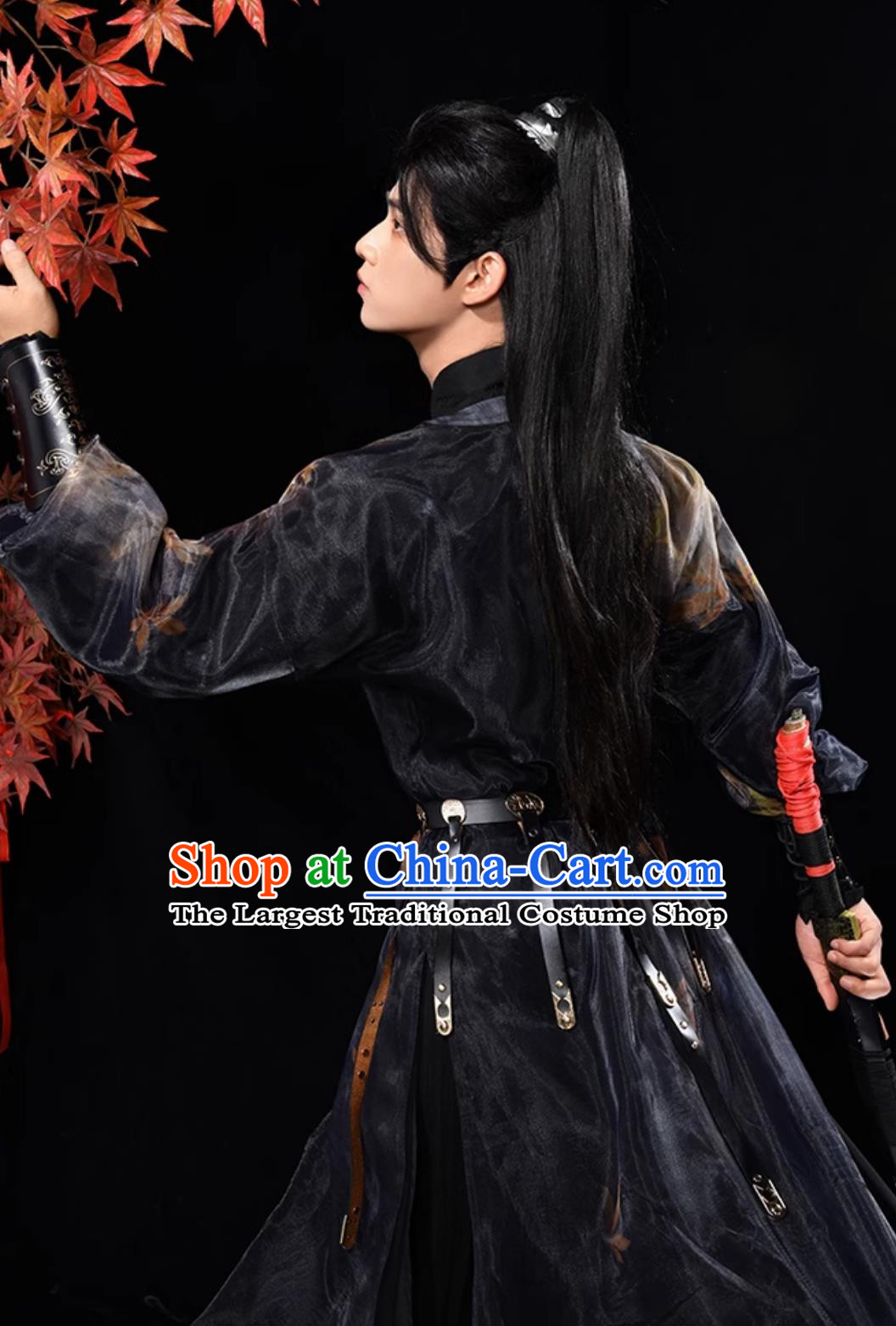 Ancient China Swordsman Costume Chinese Traditional Male Clothing Tang Dynasty Young Hero Hanfu Robe