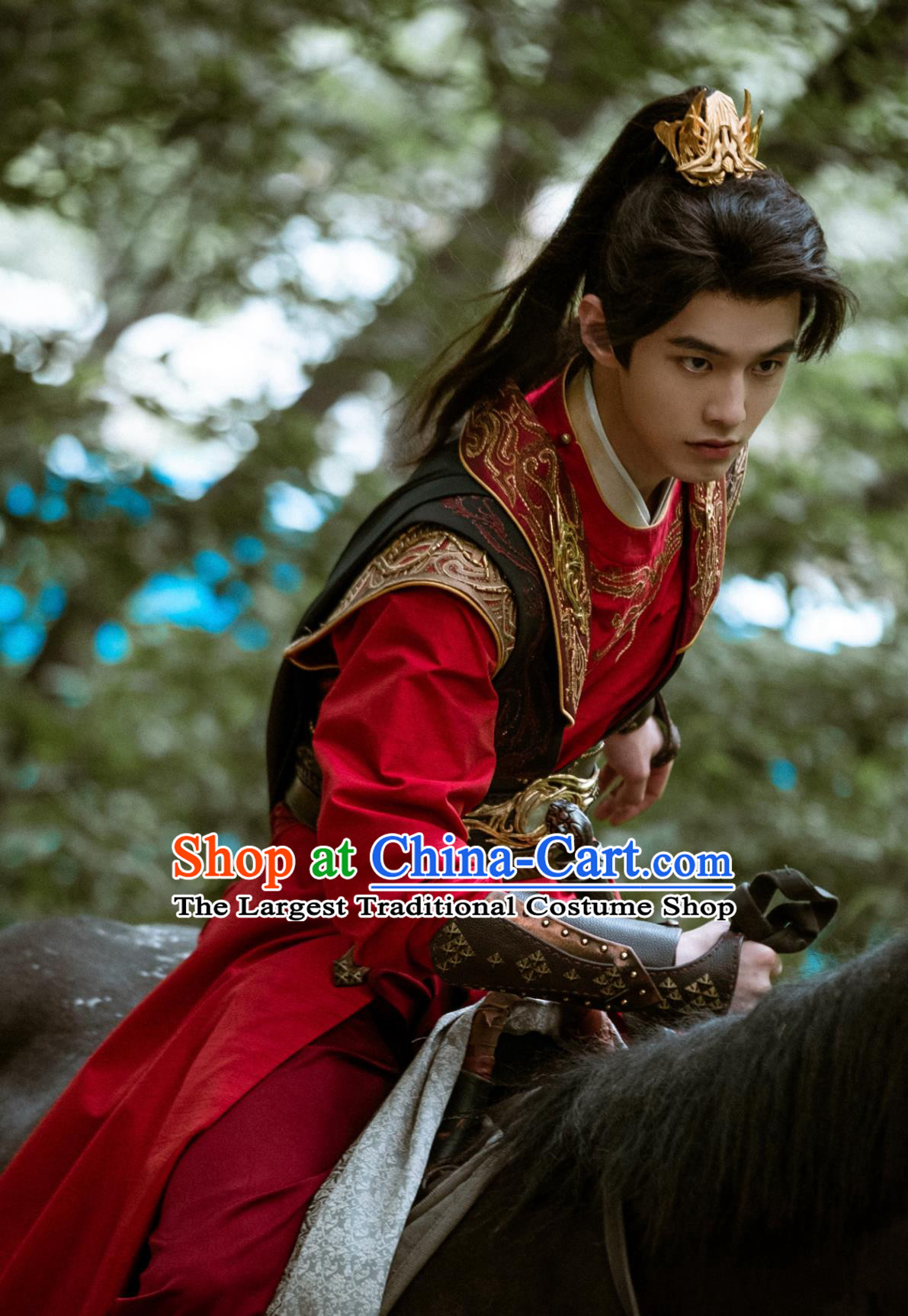 Chinese Drama Dashing Youth Swordsman Ye Ding Zhi Red Costume Ancient China Young Hero Clothing