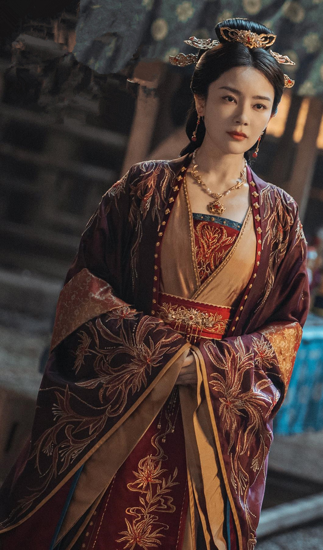 Ancient China Noble Woman Clothing Chinese TV Drama Dashing Youth Crown Princess Wen Luo Yu Dress