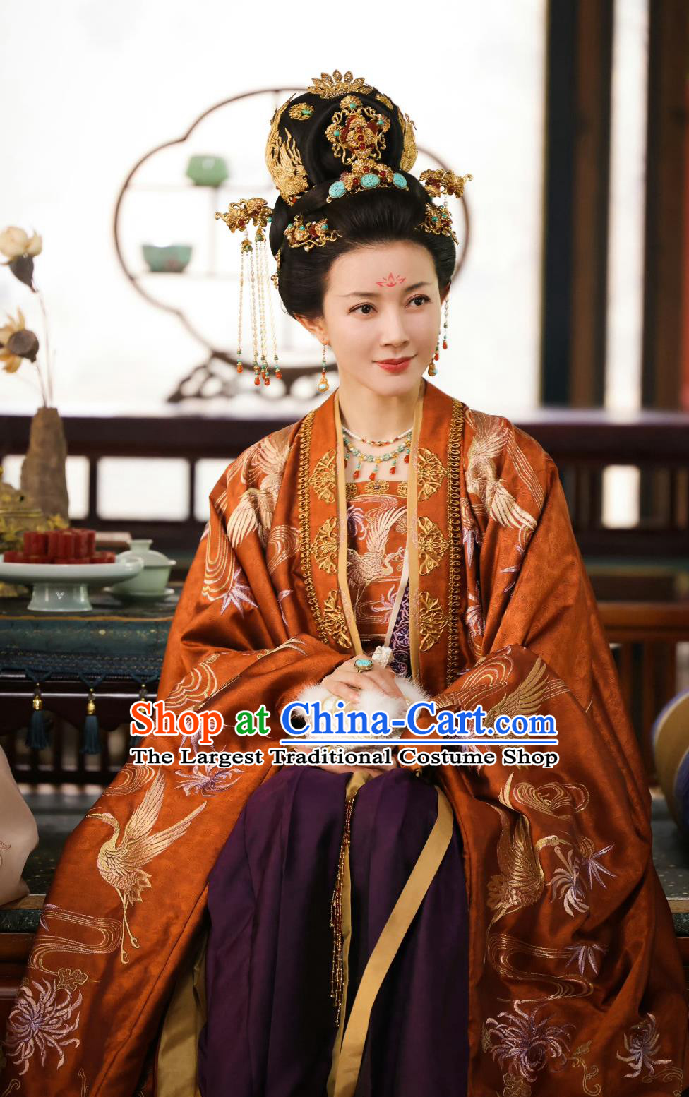 Ancient China Queen Mother Clothing Chinese TV Drama Story of Kunning Palace Empress Dowager Xue Dresses