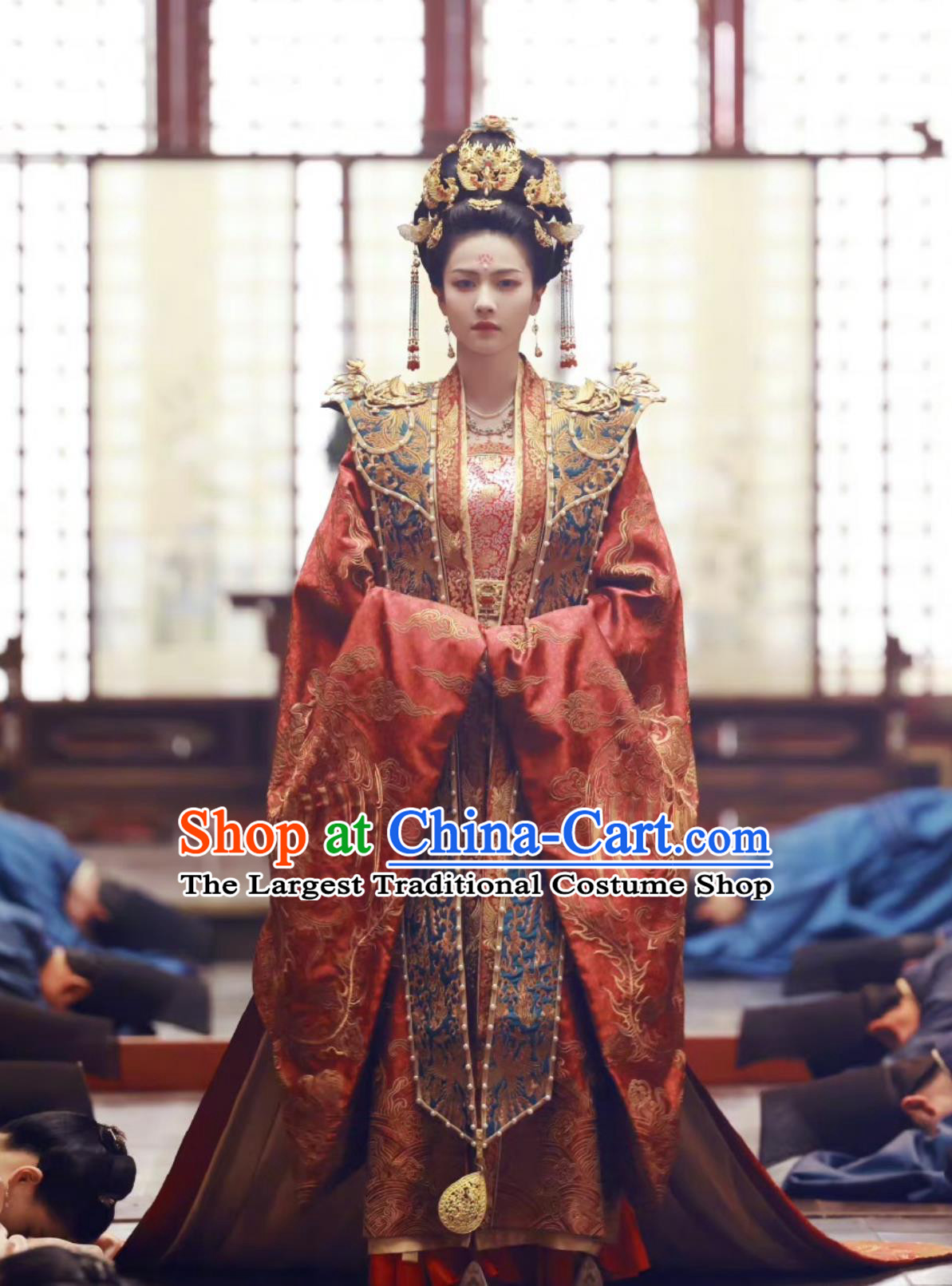 Ancient China Empress Clothing Chinese TV Drama Story of Kunning Palace Queen Jiang Xue Ning Garment Costume