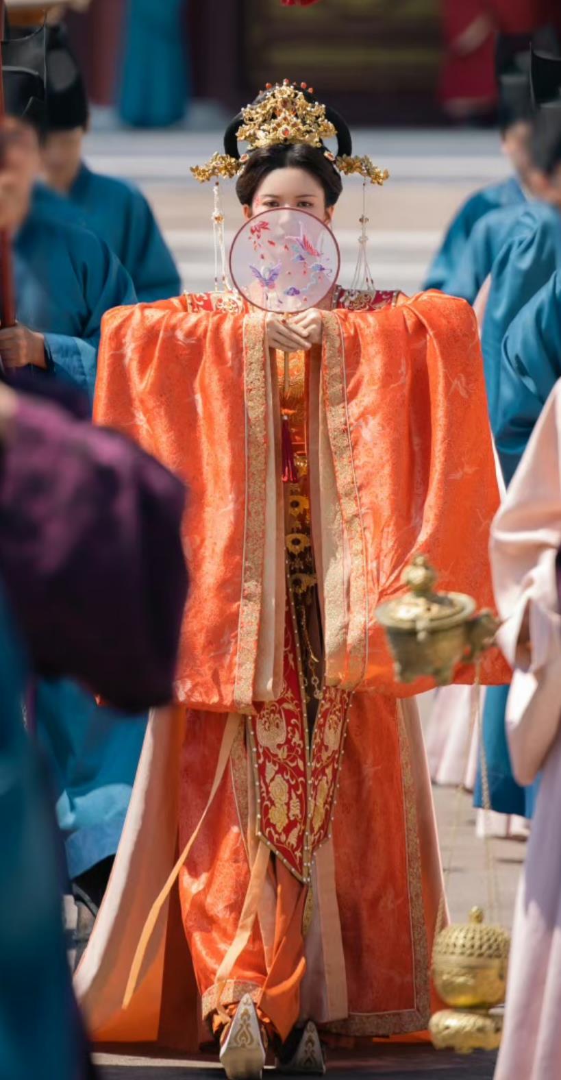 Ancient China Court Bride Clothing Chinese TV Drama Story of Kunning Princess Le Yang Wedding Dresses