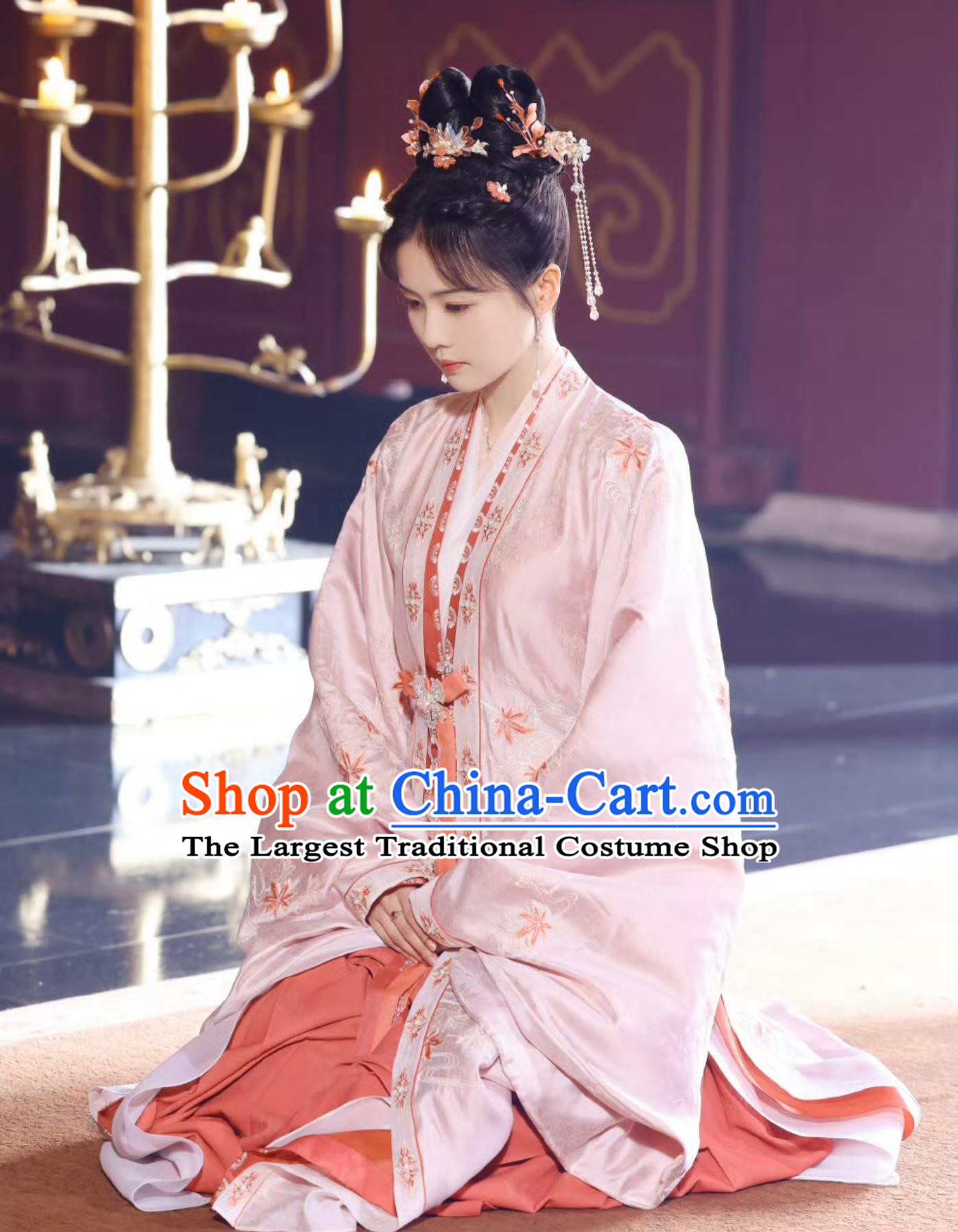 Chinese TV Drama Story of Kunning Empress Jiang Xue Ning Hanfu Clothing Ancient China Palace Woman Dress Costumes