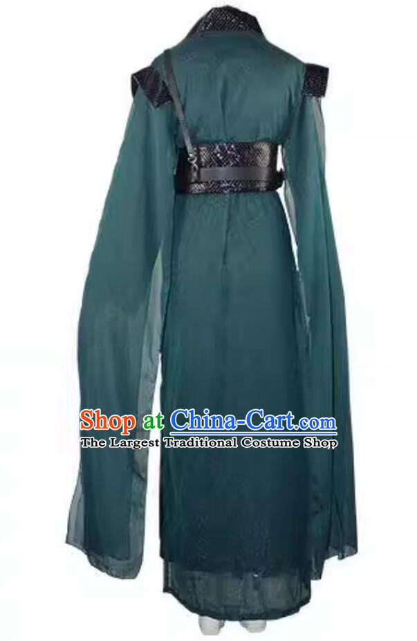 Halloween Cosplay Costume Ancient Chinese Swordswoman Clothing Black Myth Wukong Spider Fairy Sister Four Green Dress