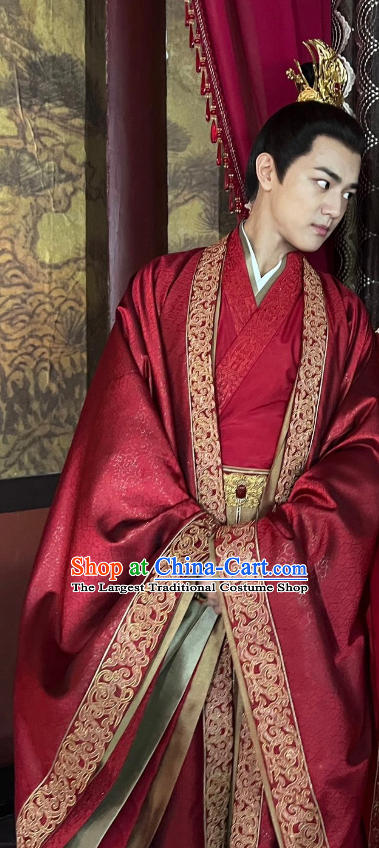 Traditional Chinese Song Dynasty Wedding Costume TV Drama Story of Kunning Prince She Jie Hanfu Ancient China Emperor Clothing