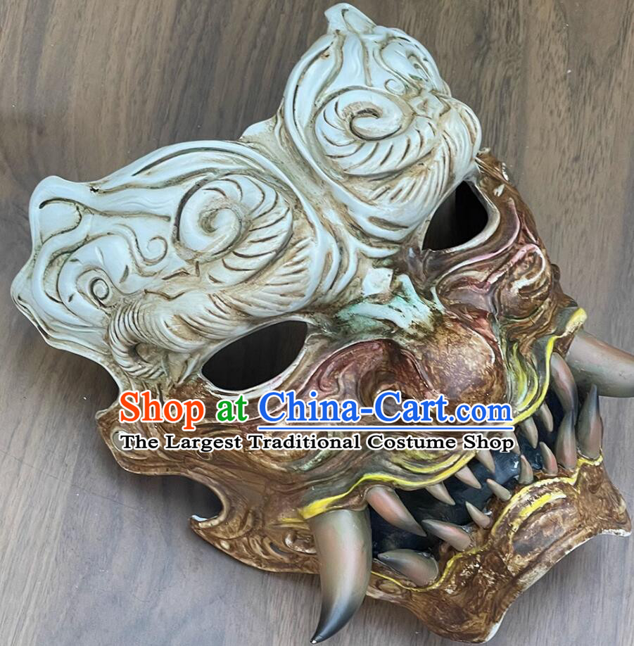 Black Myth Wukong Cosplay Mask Nuo Exorcise Resin Face Mask Halloween Prop