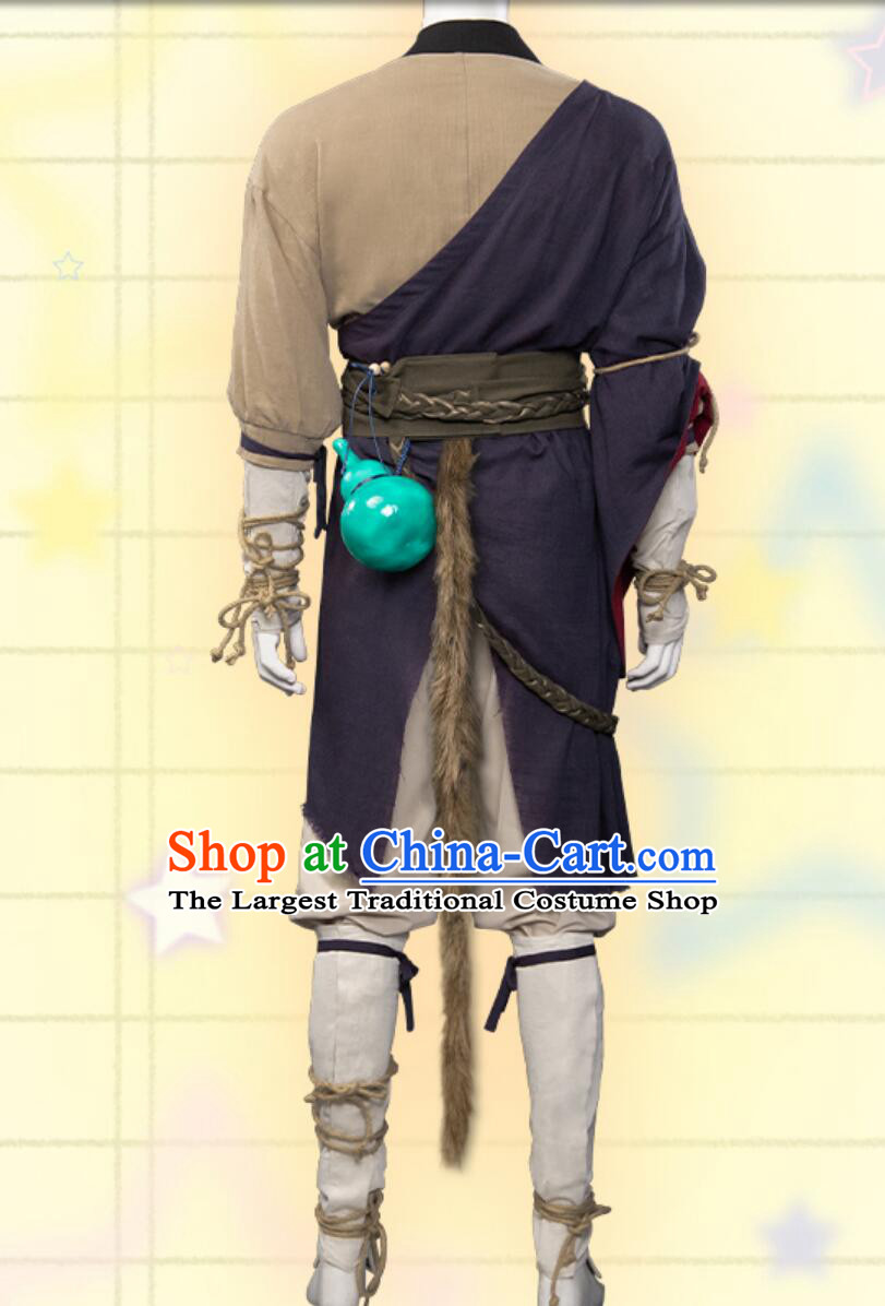 Black Myth Wukong Cosplay Tian Mingren Clothing Sun Wukong Outfit Halloween Costume