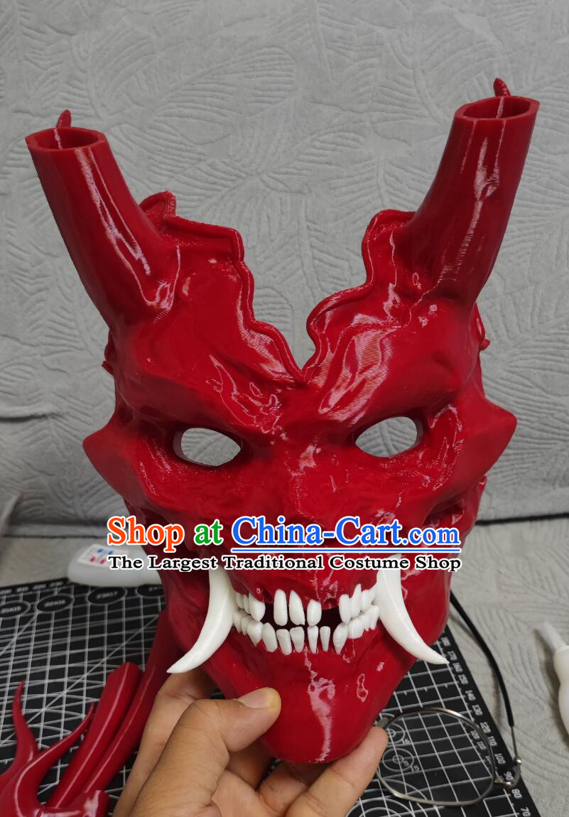 Halloween Stage Performance Demon Prop Handmade Black Myth Wukong Devil Boy Mask