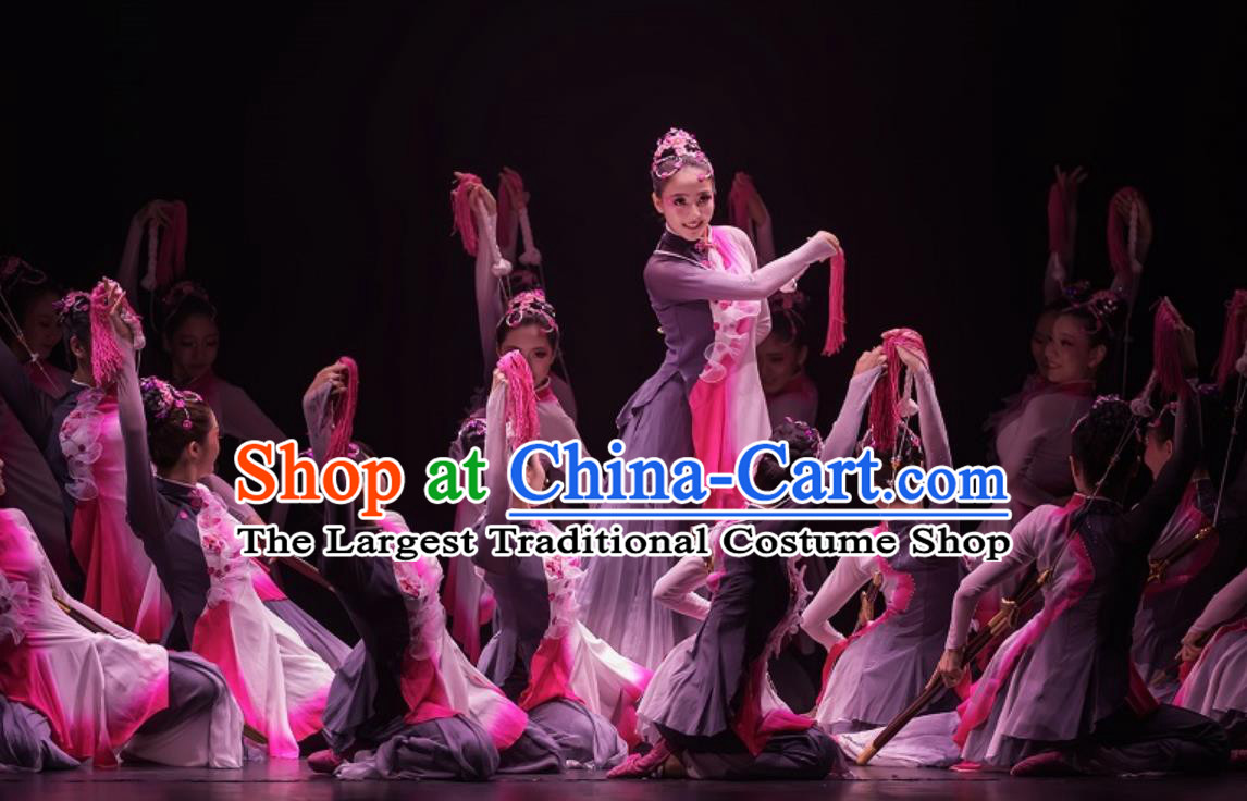 Top Women Group Dance Mei Li Xiang Costume Chinese Classical Dance Swordplay Dance Clothing