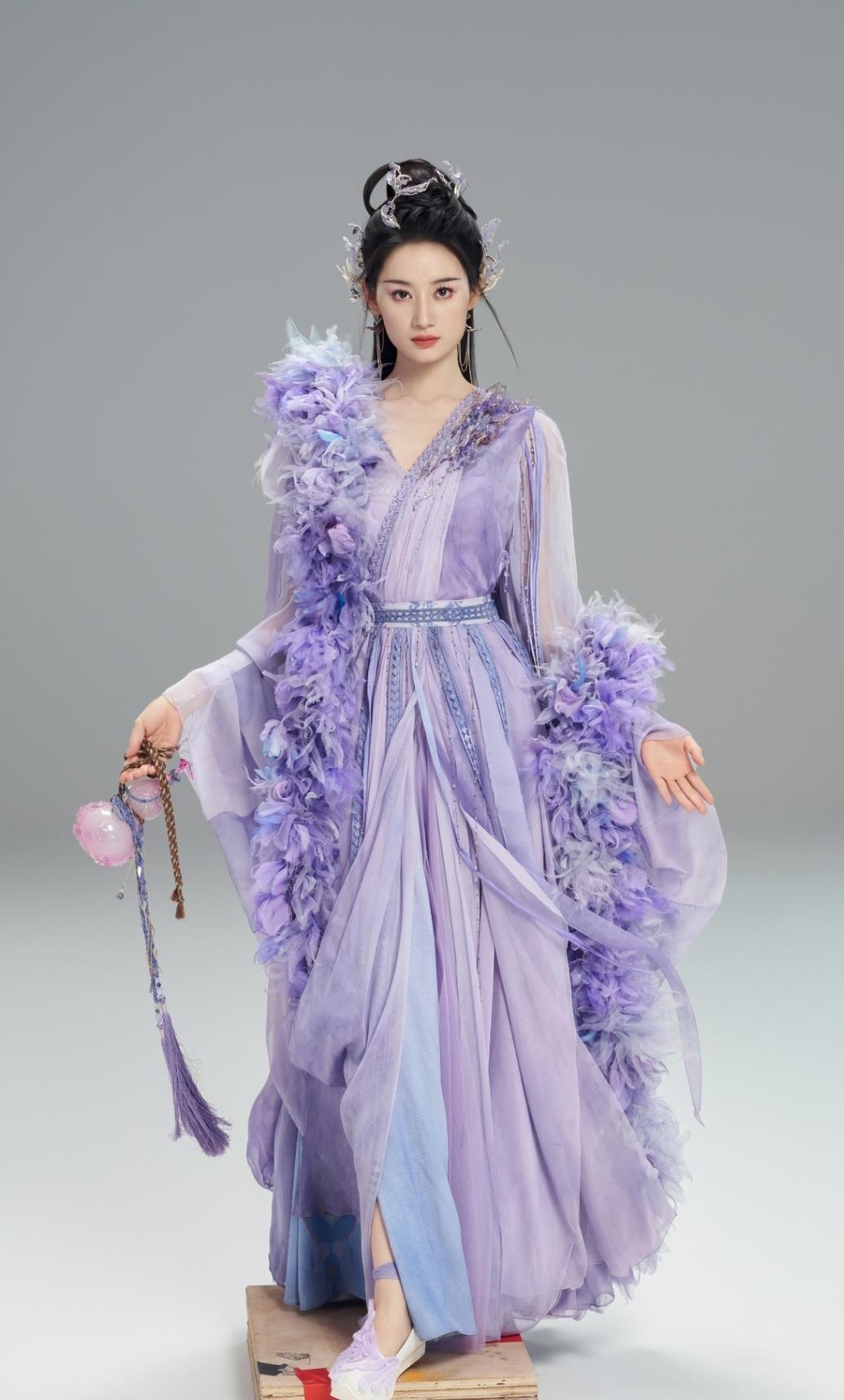 Chinese TV Series Fox Spirit Matchmaker Red Moon Pact Master Tushan Ya Ya Purple Dress Ancient China Female Master Clothing