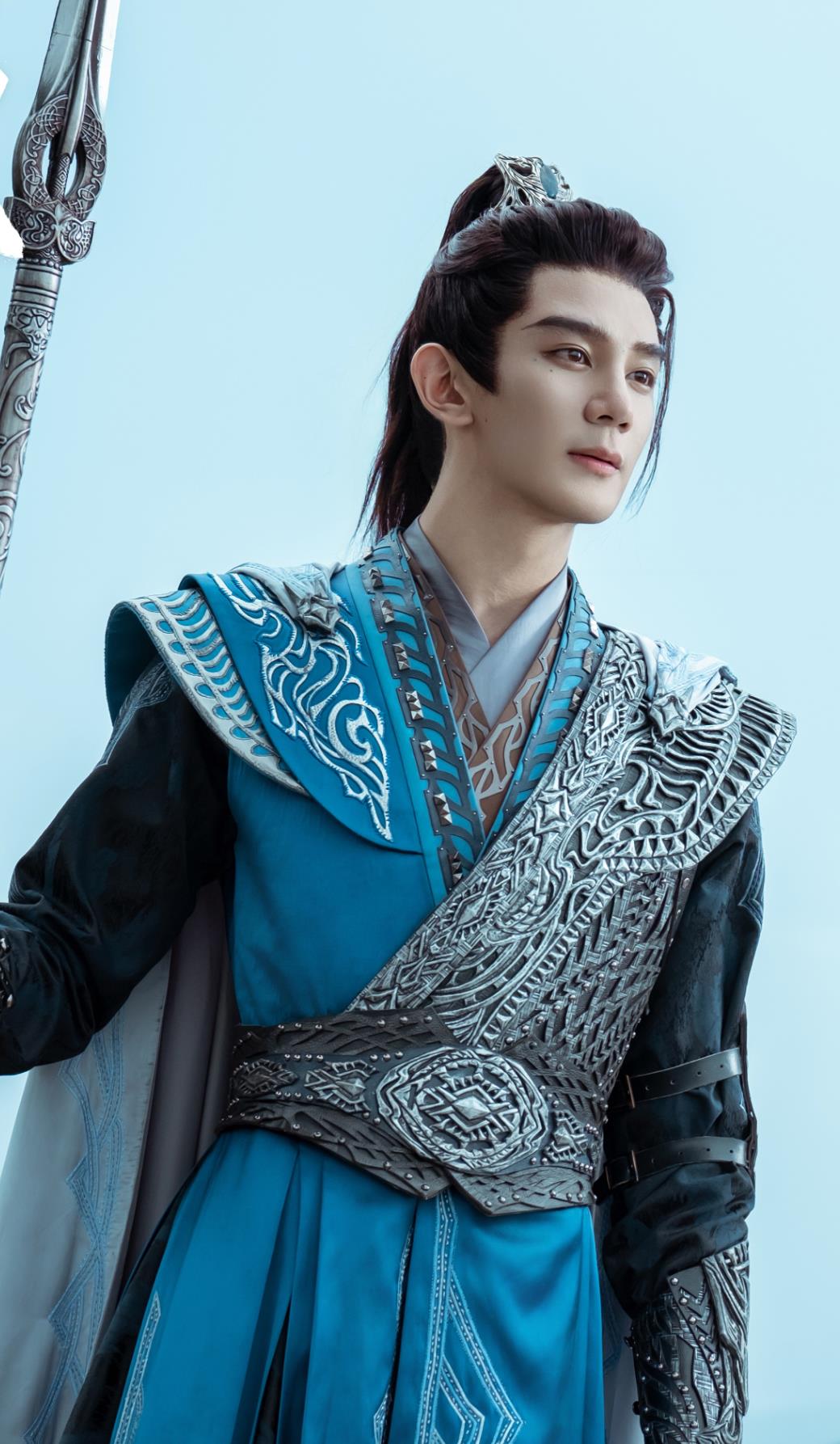 Ancient China Swordsman Blue Armor Clothing Chinese Drama Dashing Youth Young Hero Sikong Chang Feng Costume