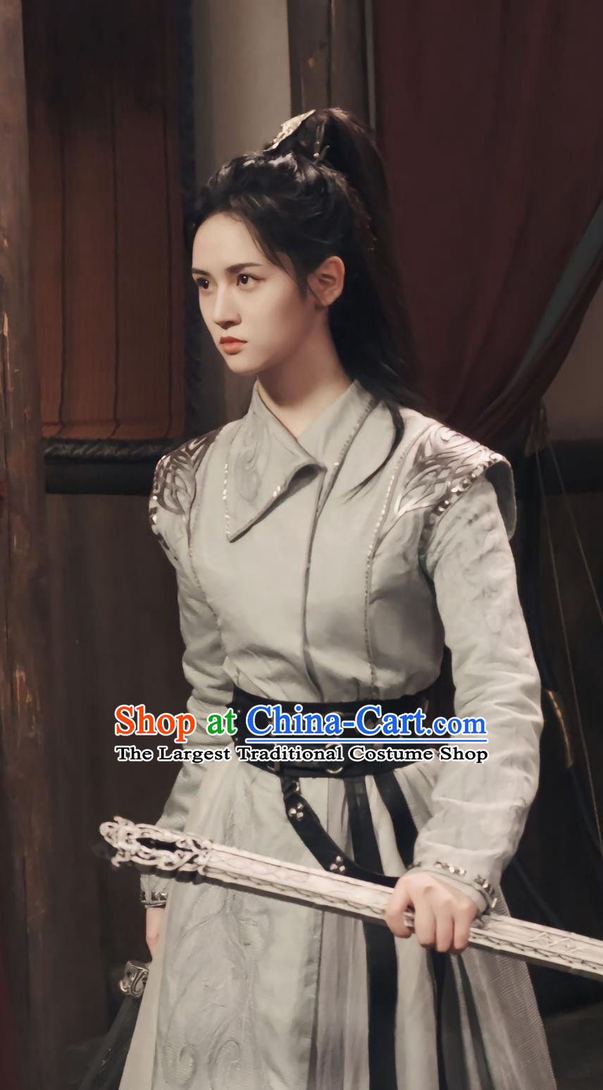 Chinese Drama Dashing Youth Female Warrior Li Hanyi Costume Ancient China Swordswoman Clothing