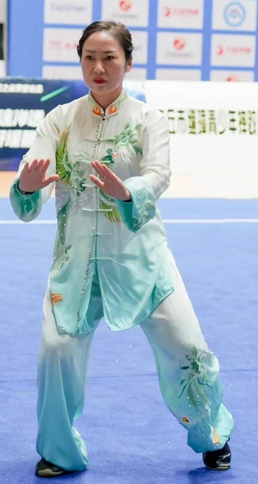 Top Embroidered Tai Chi Suit Chinese Kung Fu Competition Clothing Wushu Uniform