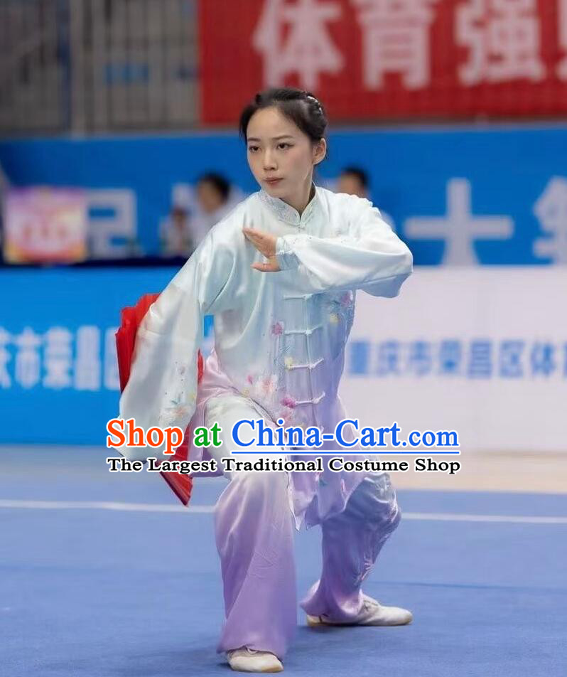 Top Embroidered Tai Chi Suit Chinese Kung Fu Competition Clothing China Wushu Taiji Chuan Uniform