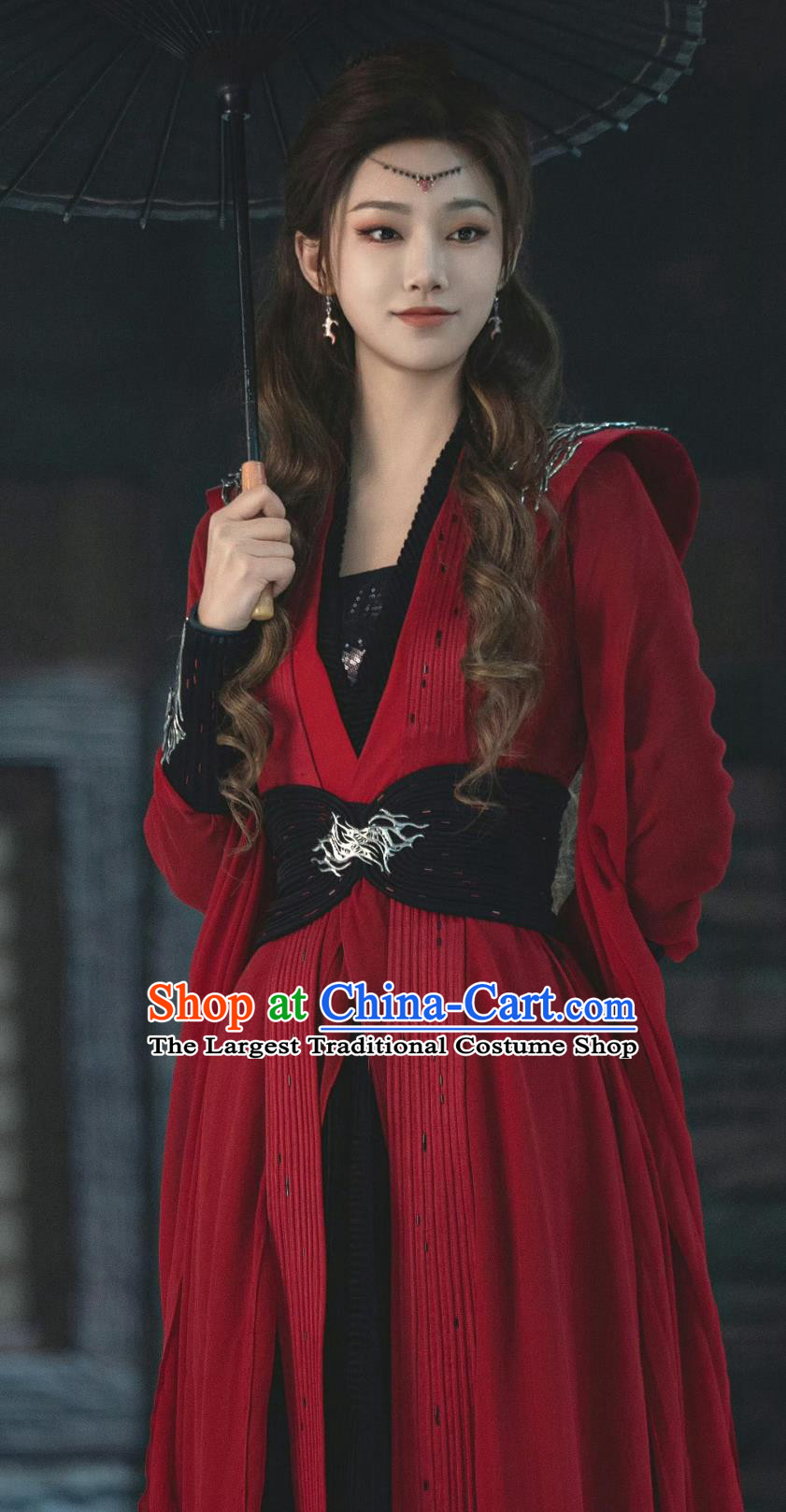 Chinese Traditional Hanfu Ancient China Swordswoman Clothing TV Series Snowy Night Timeless Love Assassin Miao Shui Red Dress