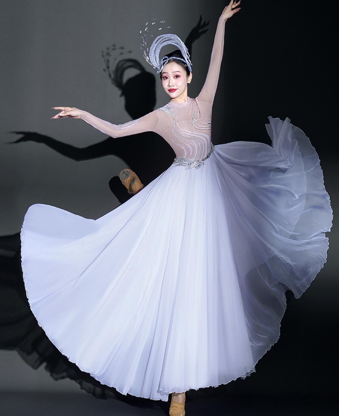 Chinese Classical Dance Dress Women Group Dance Costume Traditional Dance Clothing