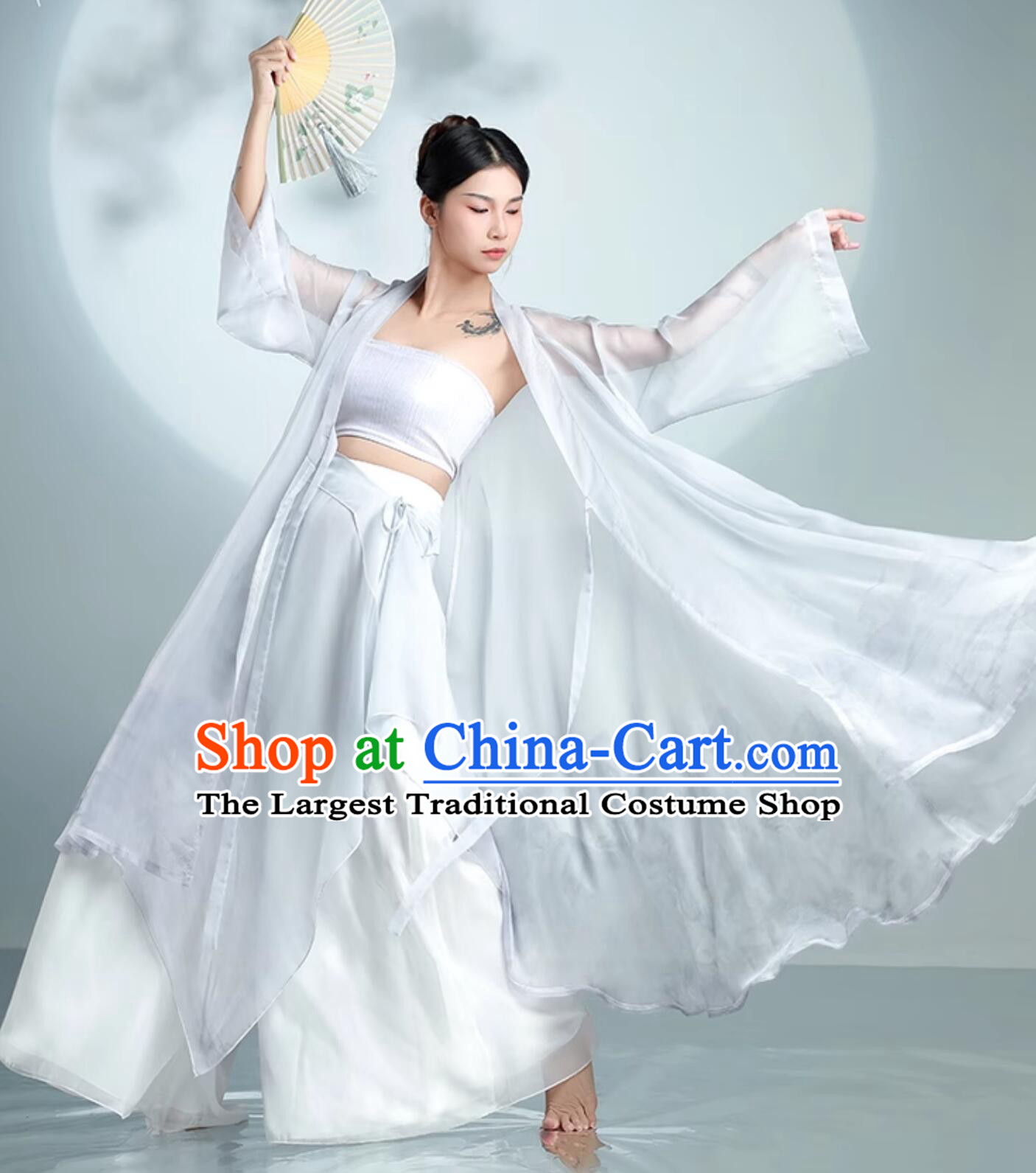 Chinese Traditional Dance Clothing Classical Dance Silver Outfit Women Group Dance Costume