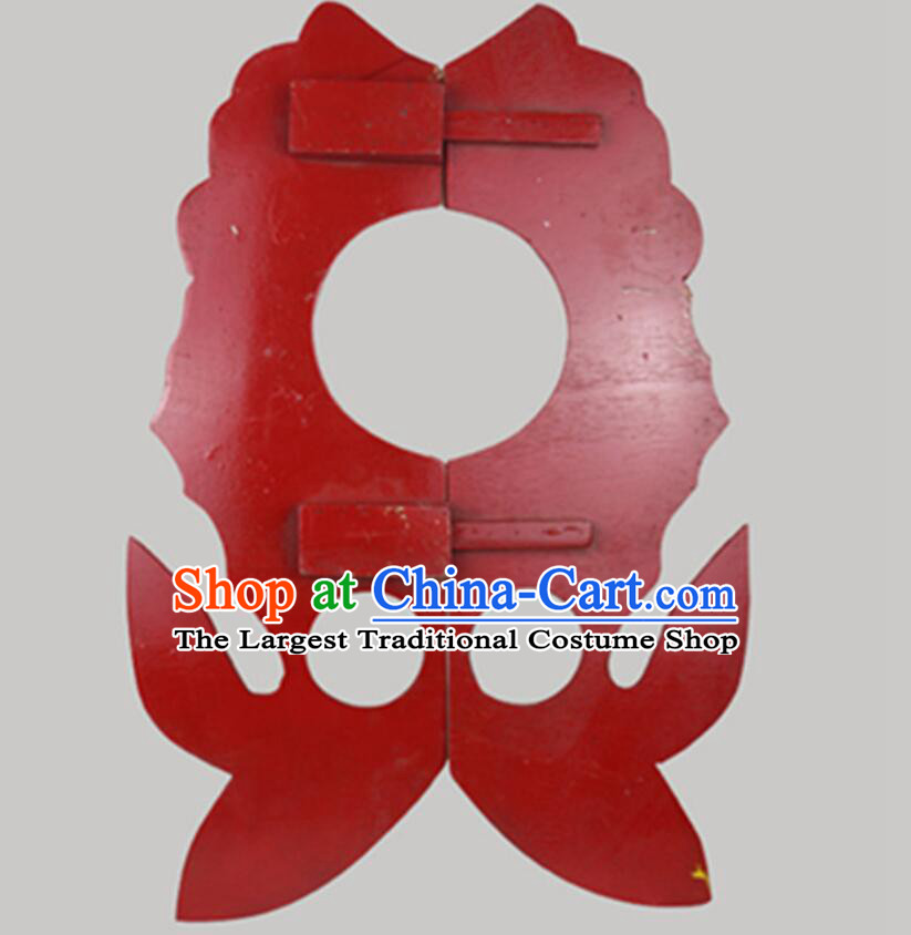 Chinese Beijing Opera Su San Qi Jie Fetters China Peking Opera Prop Handmade Red Wood Cangue