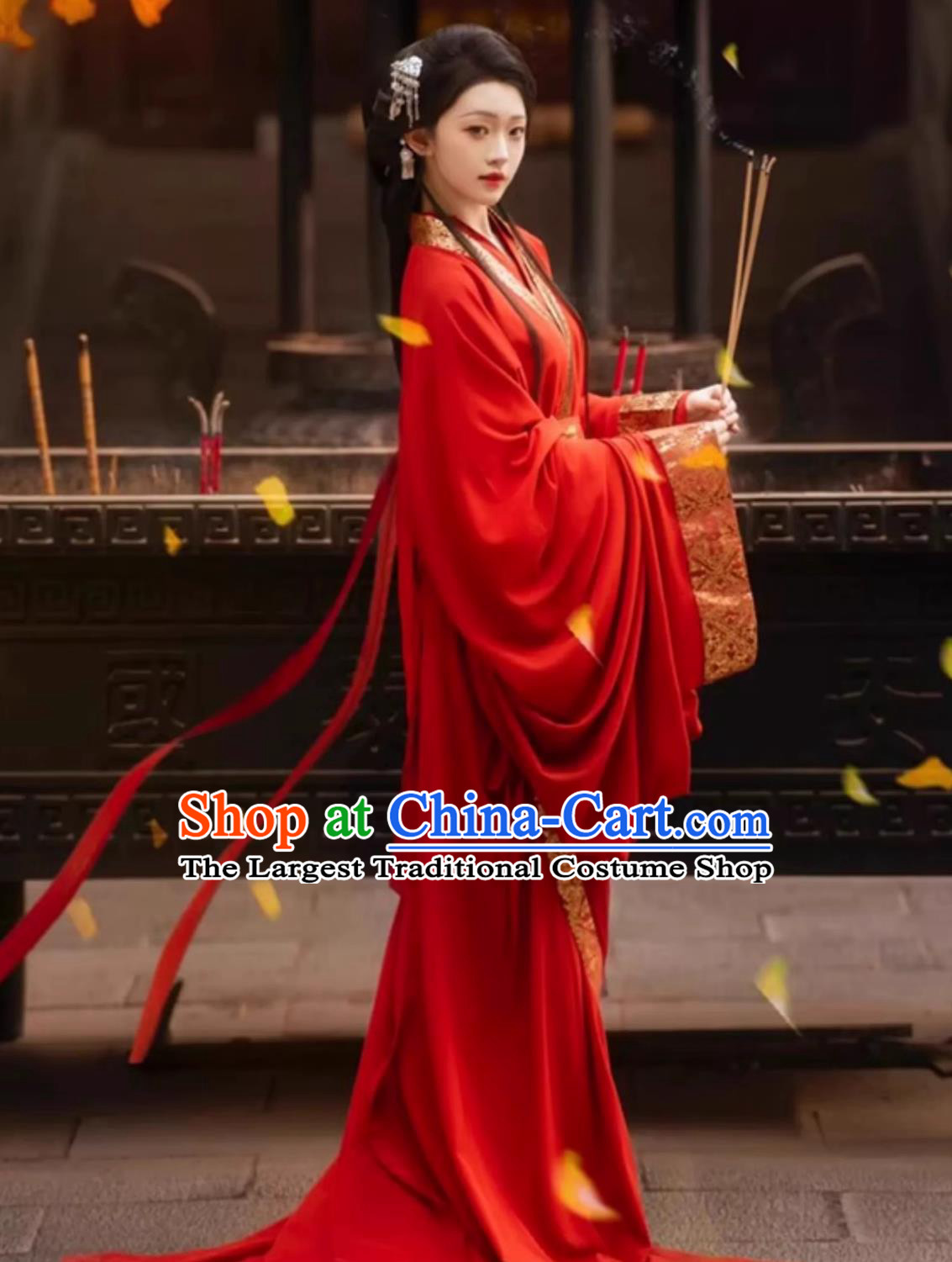 Traditional Chinese Clothing Ancient Palace Princess Hanfu Dress China Red Warring States Robe