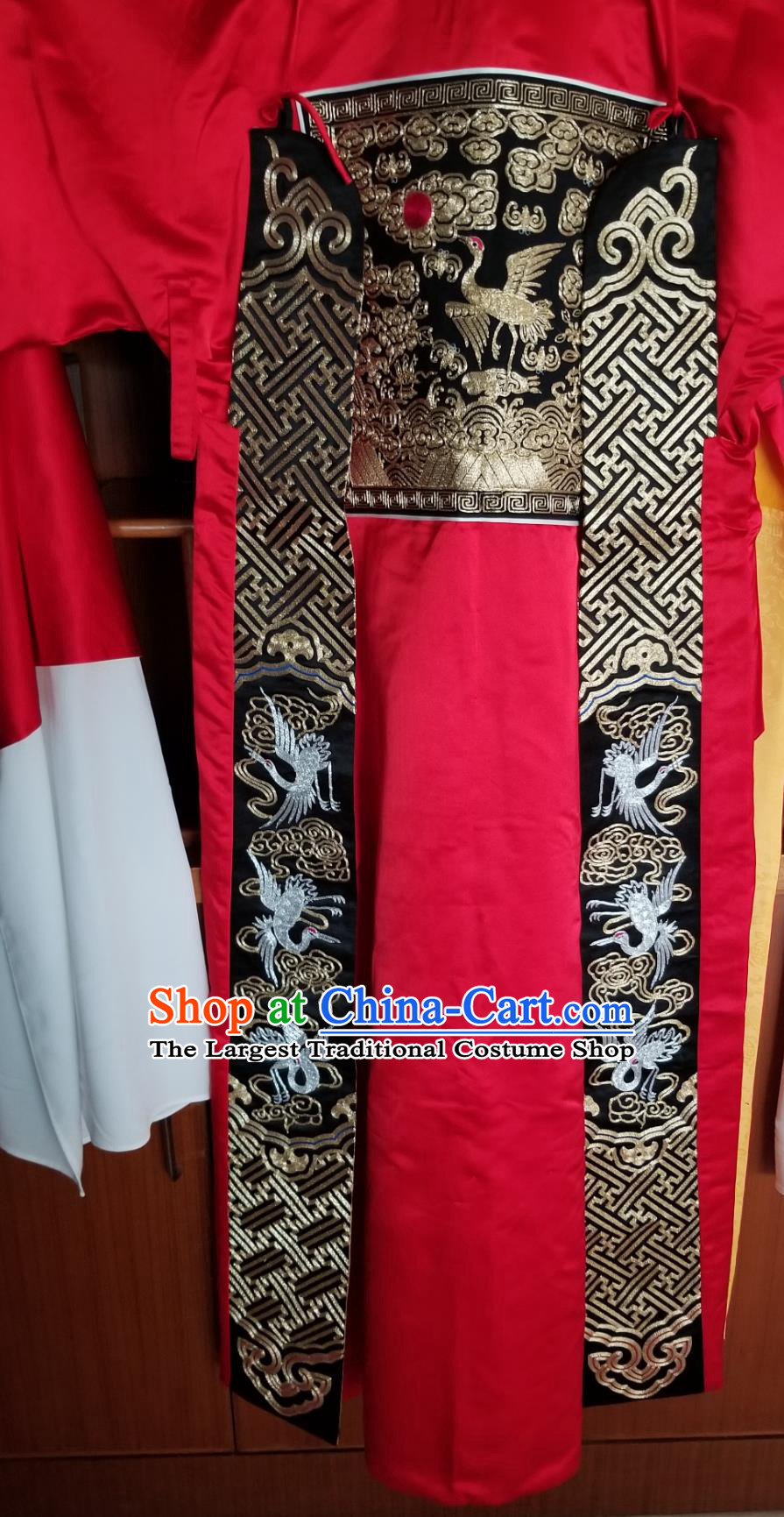 Top Custom Traditional Opera Official Clothing Chinese Peking Opera Patch Costume China Beijing Opera Red Embroidered Robe