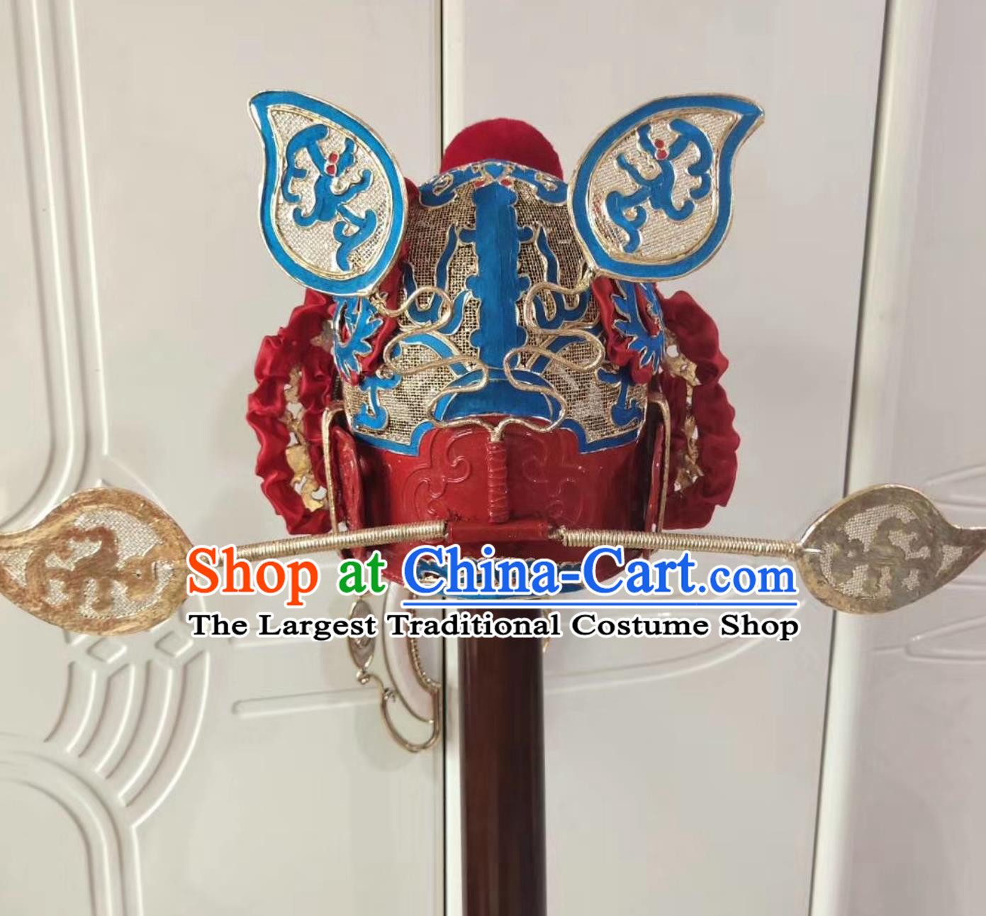 Handmade Chinese Beijing Opera Zhong Kui Hat China Peking Opera Laosheng Judge Headgear