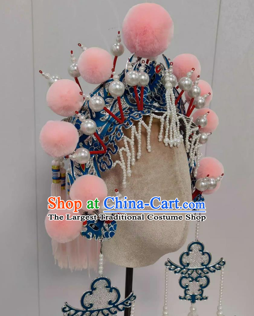 Handmade Chinese Beijing Opera Hua Tan Headgear Traditional Opera Headwear China Henan Opera Palace Lady Hat