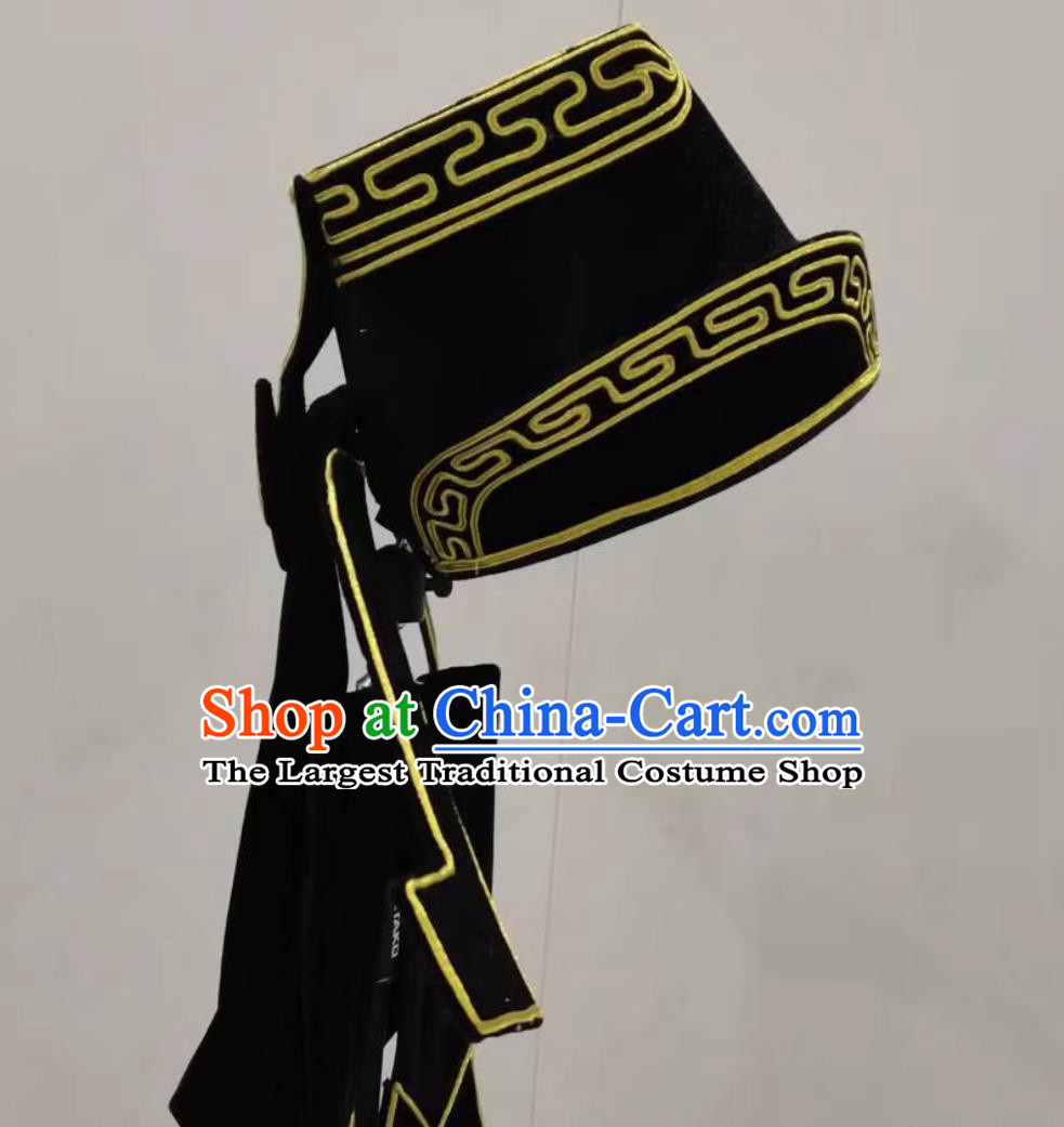 Chinese Beijing Opera Laosheng Headgear Handmade Traditional Opera Headwear China Henan Opera Xiao He Hat