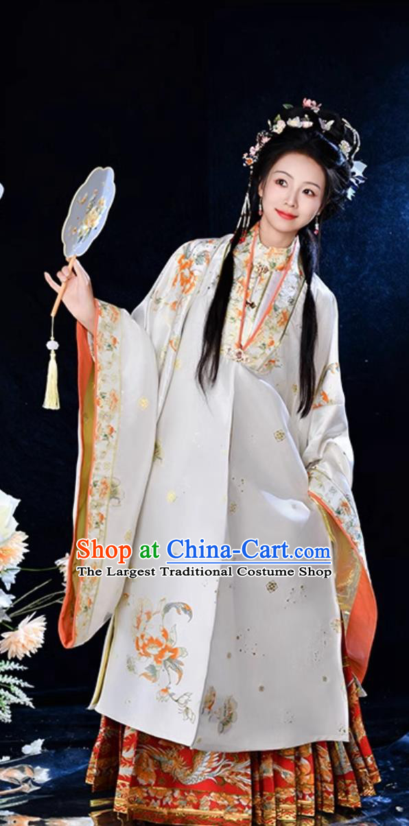 Chinese Ming Dynasty Royal Princess Costumes China Traditional Hanfu Dresses Ancient Court Woman Clothing
