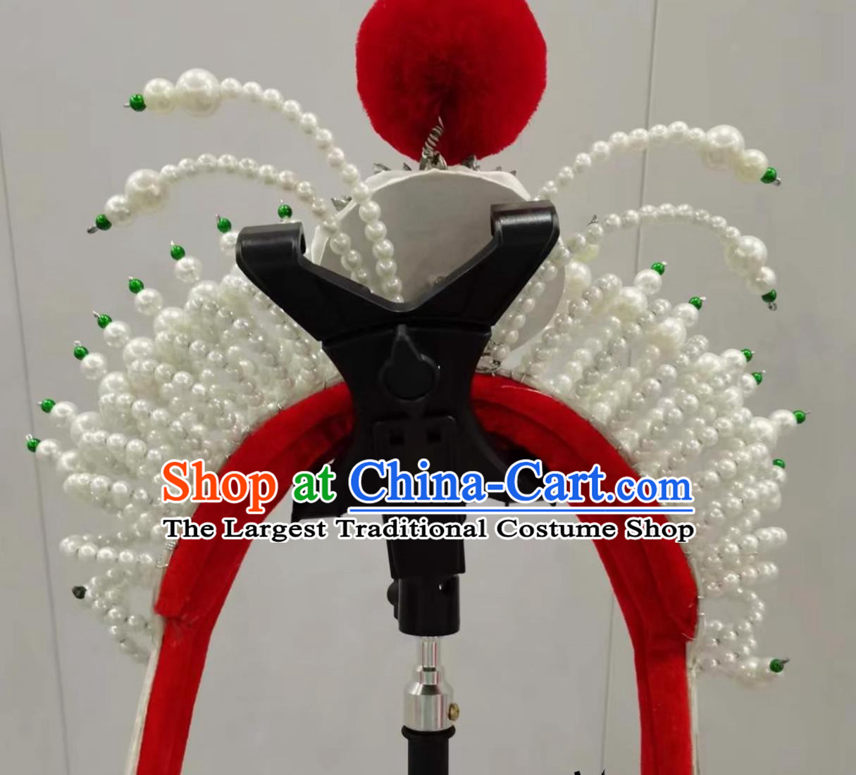 Chinese Peking Opera Female Warrior Headgear Handmade Traditional Opera Bai Suzhen Crown China Beijing Opera Legend of the White Snake Headwear