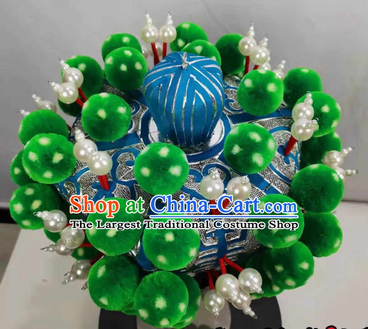 Chinese Peking Opera Wusheng Headgear Handmade Traditional Opera Hat China Beijing Opera Hero Helmet